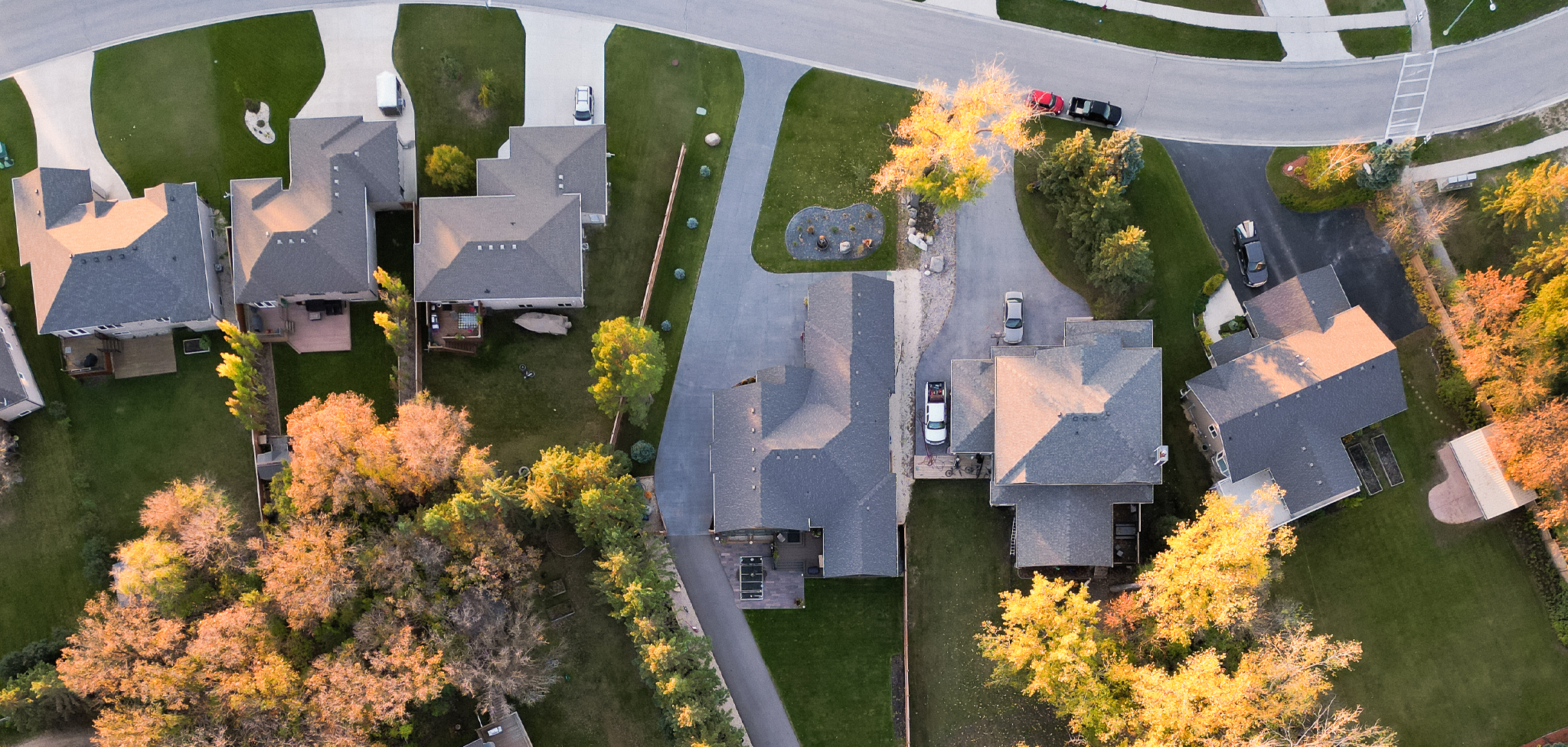 Overhead View of a Neighborhood